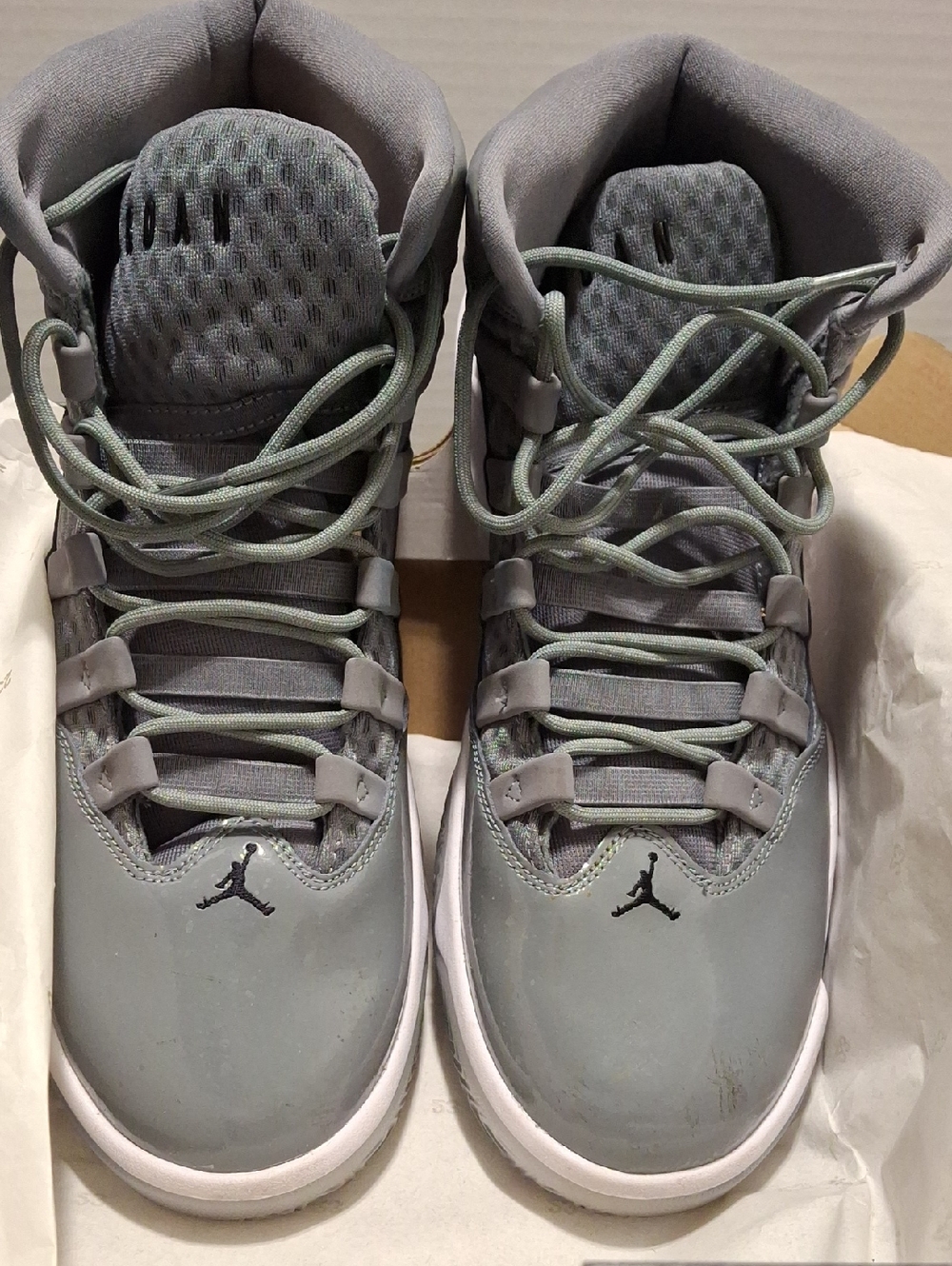 Jordan Gray High-Top Basketball Sneakers